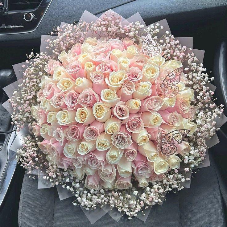 Majestic Cascade multi-toned blush roses and baby breath by House of Petalss Ooty
