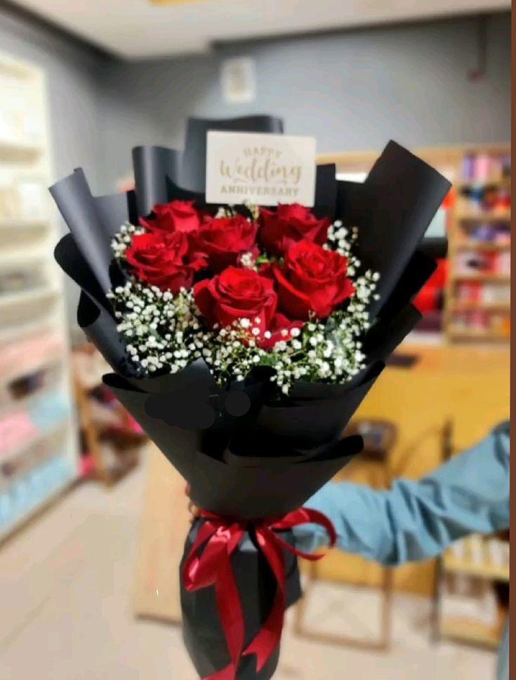 Imperial Crimson premium long stem red roses in charcoal wrap